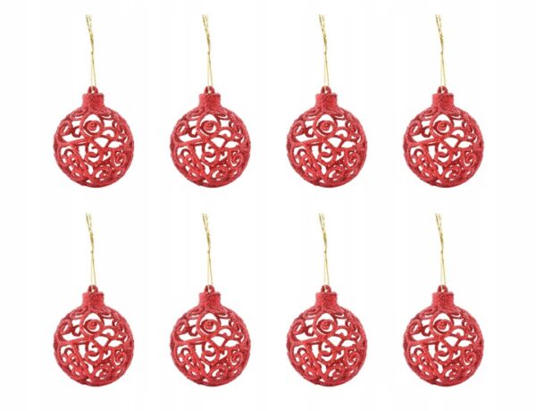 Božične kroglice - okraski + zvezda 100 kosov | rdeča