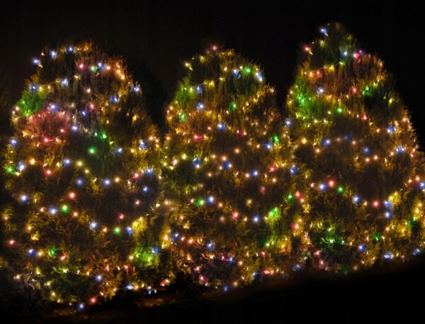 Božične lučke 100 LED 13m IP44 večbarvne | 8 načinov
