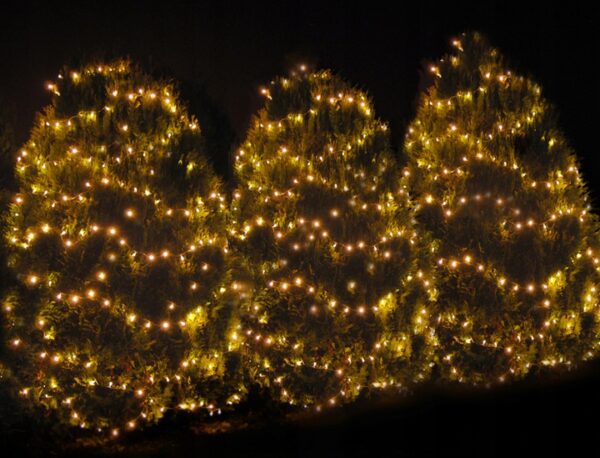 Božične lučke 300 LED 33 m tople bele barve | 8 načinov