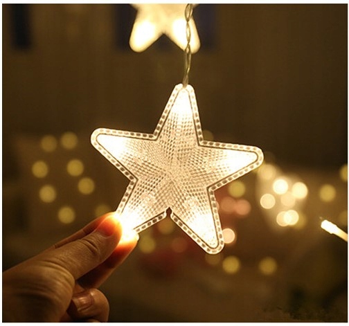 Vianocne osvetlenie – hviezdicky 136 LED tepla biela_14