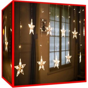 Vianočné osvetlenie - hviezdy 108 LED | teplá biela - vytvárajú jedinečnú dekoráciu každého interiéru a dokonca aj záhrady.