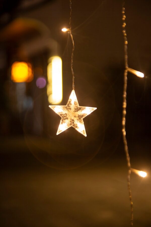 Božične lučke - zvezde 108 LED | topla bela