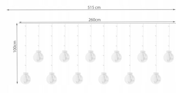 Božična razsvetljava - 108 LED svetlobnih zaves | hladno bela