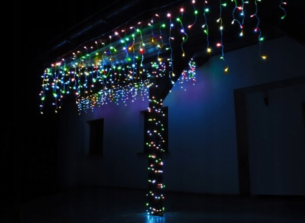 Božične lučke - svetlobna zavesa 300 LED 22,65 m | večbarvno