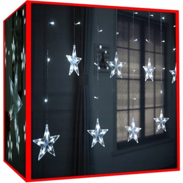 Božične lučke - zvezde 108 LED | hladno bela