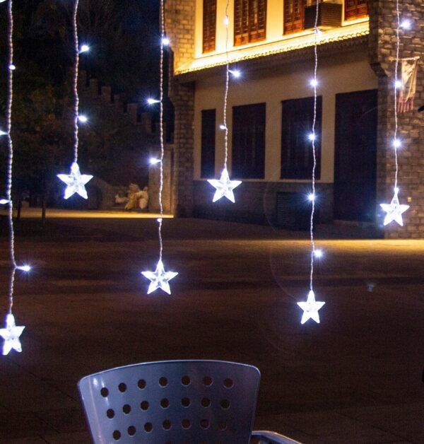 Božične lučke - zvezde 108 LED | hladno bela