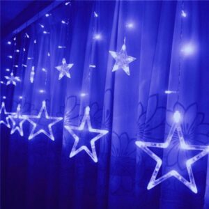 Božične lučke - svetlobna zavesa 4m 138 LED | zvezde