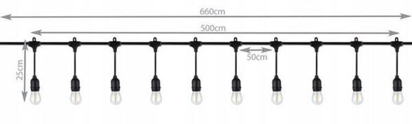 Zunanja dekorativna razsvetljava - veriga LED | 5m