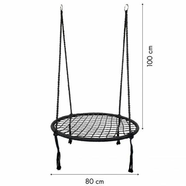 Vrtna gugalnica štorkljino gnezdo 80cm | črna