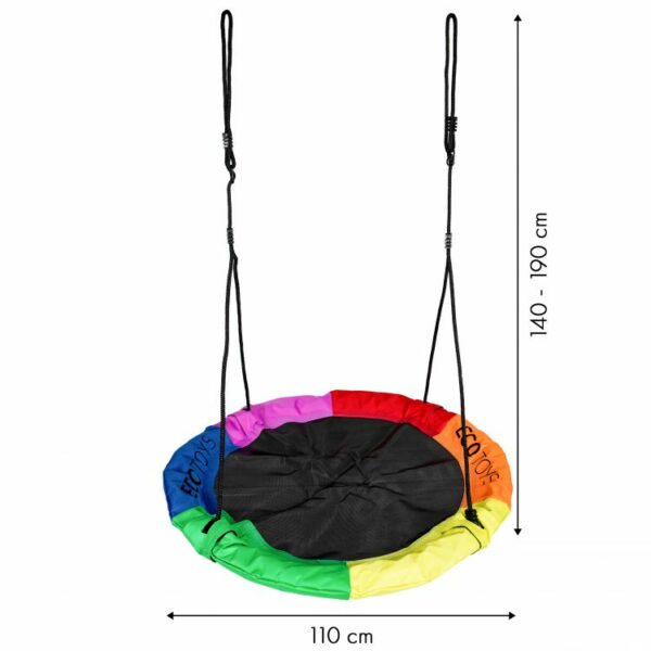 Vrtna gugalnica štorkljino gnezdo - večbarvna | 110cm