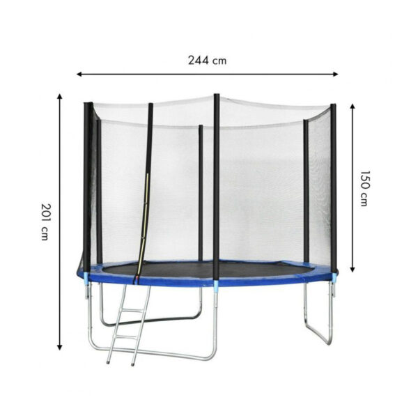 Vrtni trampolin z lestvijo | 244cm