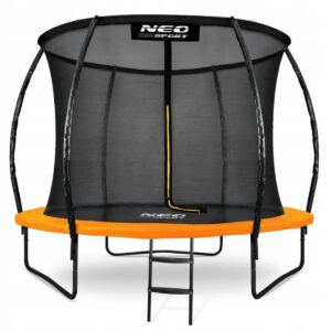 Vrtni trampolin Neo-Sport 252 cm z lestvijo zagotavlja udobje in varnost, zlasti za najmanjše skakalce.