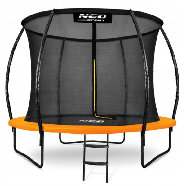 Vrtni trampolin Neo-Sport 252 cm z lestvijo zagotavlja udobje in varnost, zlasti za najmanjše skakalce.