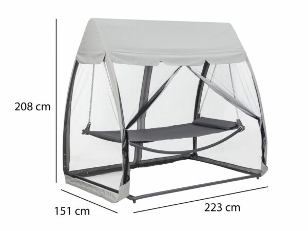Vrtni gugalni stol z mrežo proti komarjem