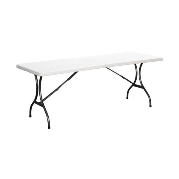 Vrtna gostinska miza, zložljiva - bela, 240 × 70 cm | ZK-240