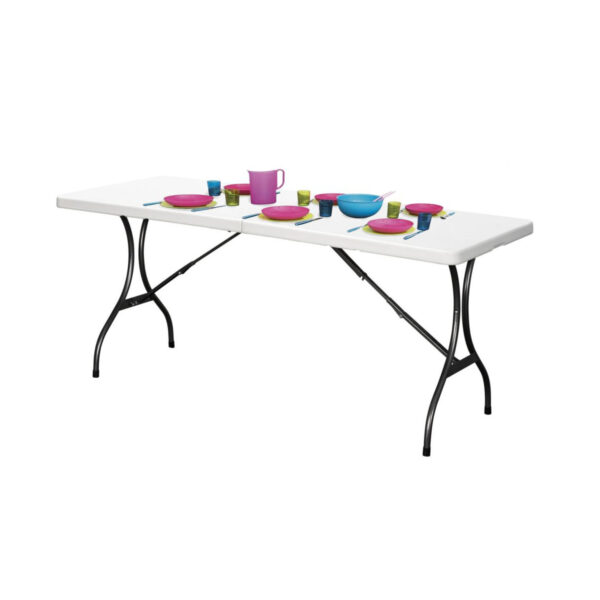 Vrtna gostinska miza, zložljiva - bela, 240 × 70 cm | ZK-240