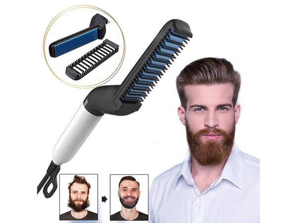 Iron - krtača za lase in brado za moške 2v1