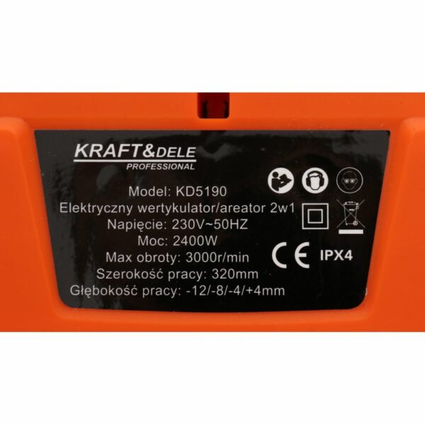 Električni vertikulator in aerator 2400W | KD5190