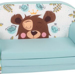 Detský gauč Medveď | modro-biela DT2-20132