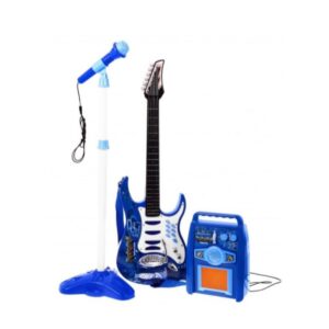 Otroška kitara z mikrofonom in ojačevalnikom | modra