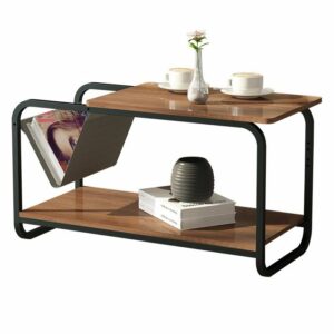 Moderný 2-úrovňový konferenčný stolík | Loft, moderný, štýlový stolík s úložným miestom pre noviny, vhodný do ambulancií, čakární, kaviarní, obývacej izby.