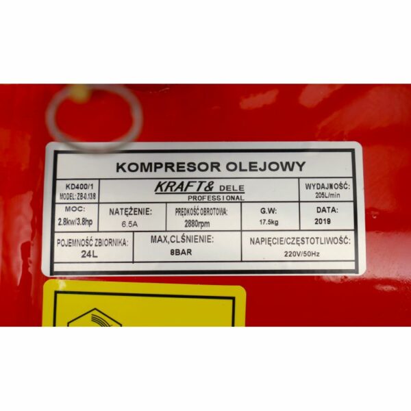 Oljni kompresor KD400 | 24L