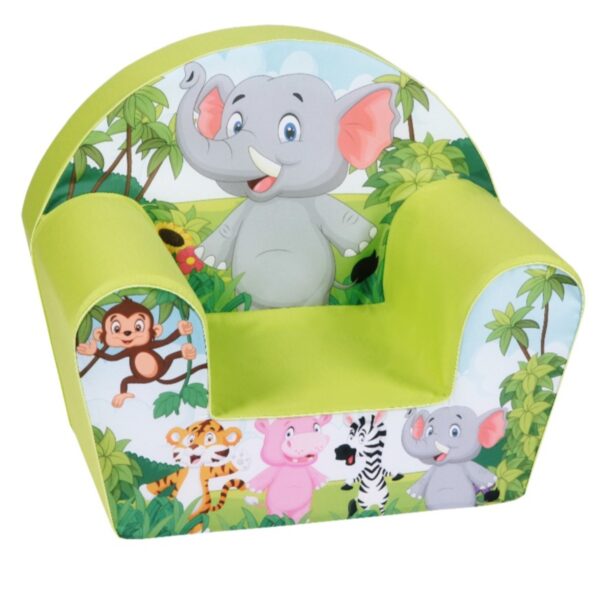 Otroški stol s slonom | zelen