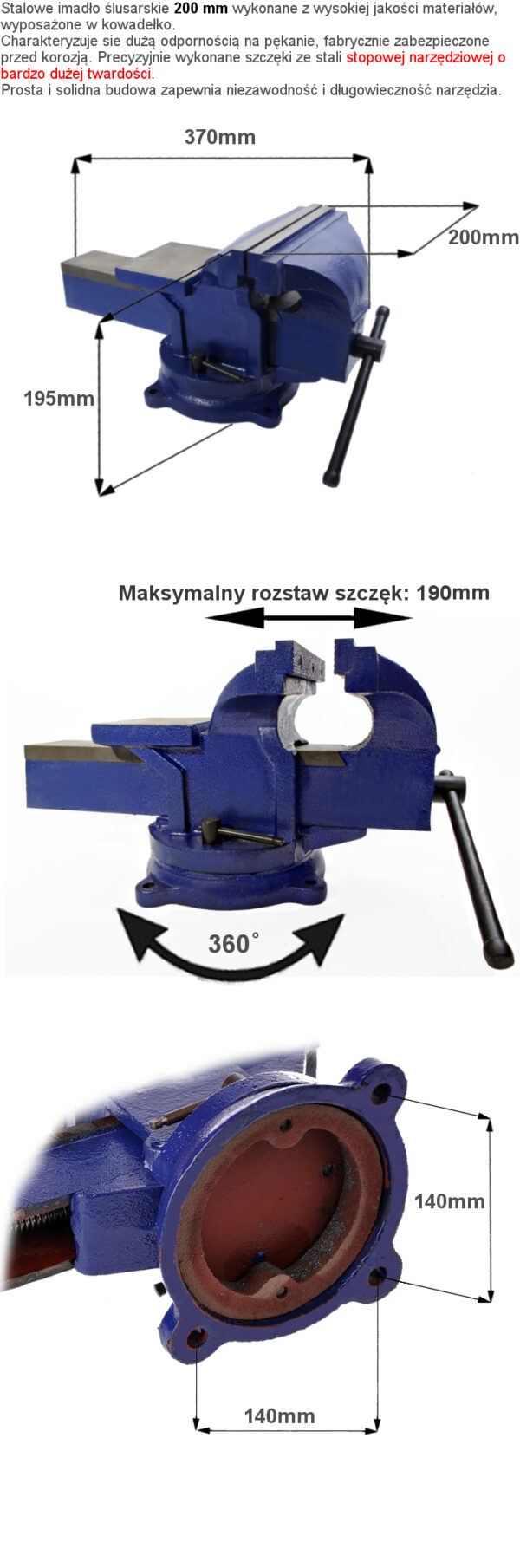 Nastavek - vrtljiv z nakovalom 200 mm | KD1104