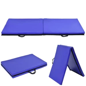 Podložka na cvičenie, skladacia, modrá | 180 x 60 cm, široko používané ako podložka na jogu, tanečná podložka, podložka na cvičenie atď