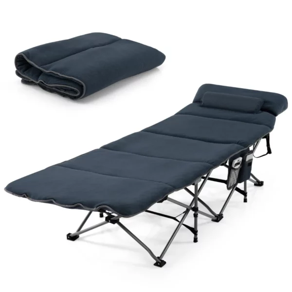 Zložljiva potovalna postelja za kampiranje | 185x65x41-53 cm