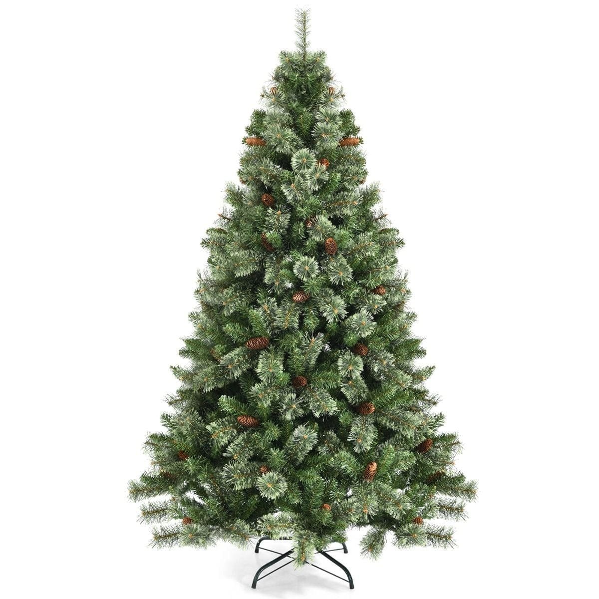 Umelý vianočný stromček so 61 šiškami | 180 cm