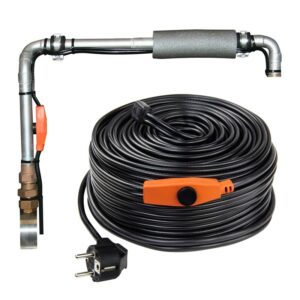 Grelni kabel za zaščito pred zmrzaljo, s termostatom | 8 m, gretje cevi proti poškodbam vodovodnih cevi zaradi zmrzali.