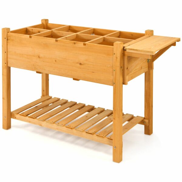 Dvignjena postelja, lesena | 8 predelkov