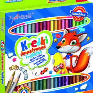 Pastelky, obojstranné, trojuholníkové + strúhadlo | 24/48 farieb sú u detí veľmi obľúbené a predstavujú jeden zo základných nástrojov kreslenia.
