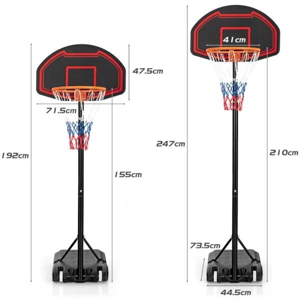 Košarkarski koš, za otroke | max. 247 cm