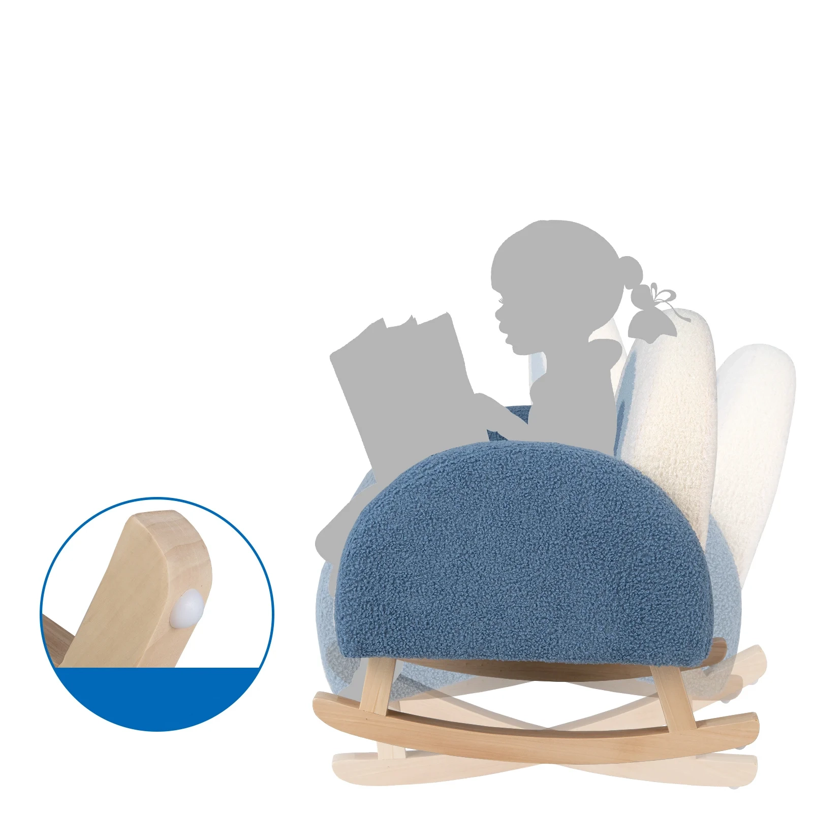 Otroški gugalni stol | modra