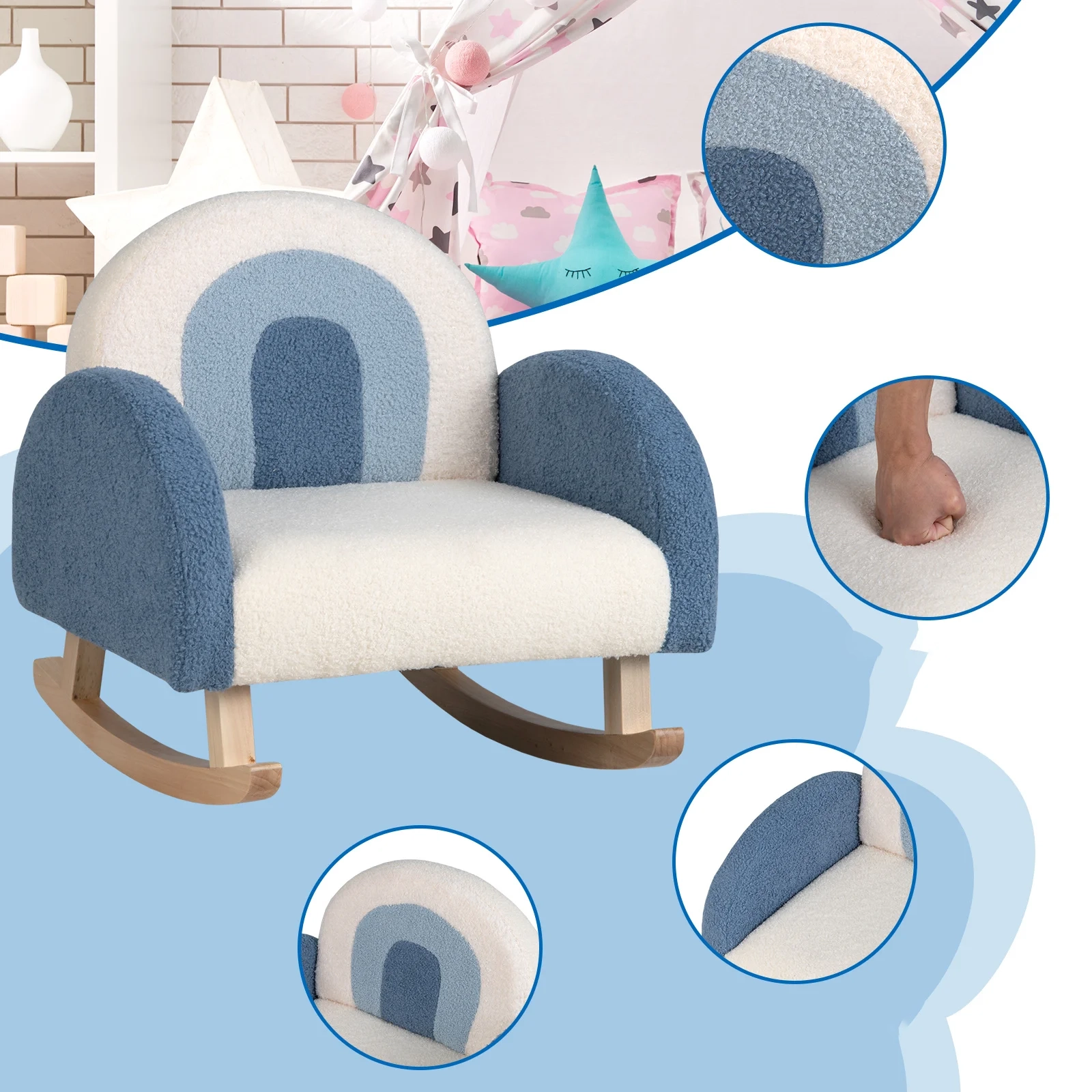 Otroški gugalni stol | modra