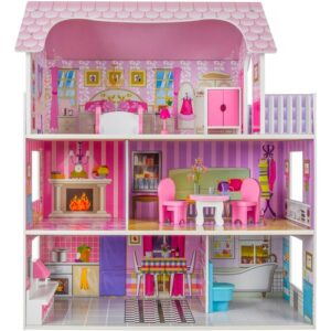 Drevený domček pre bábiky - vila, Kruzzel | 22018, nie je len hračka, ale aj nástroj na rozvíjanie detskej fantázie a kreativity.