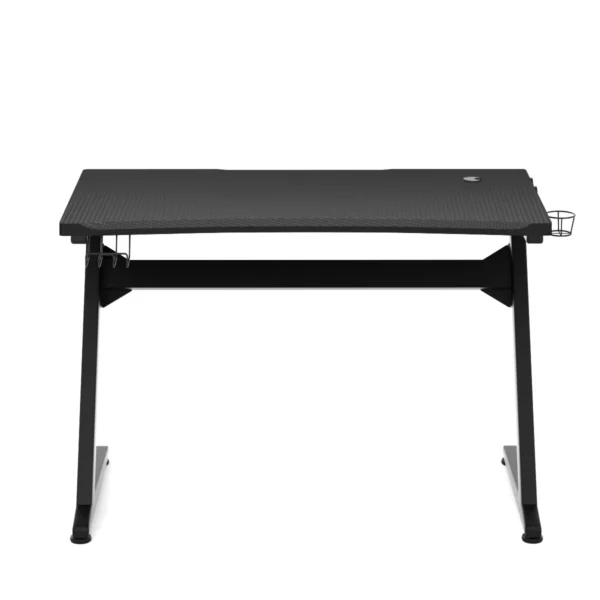 Igralna miza v obliki črke Z, črna | 120 x 60 x 76 cm