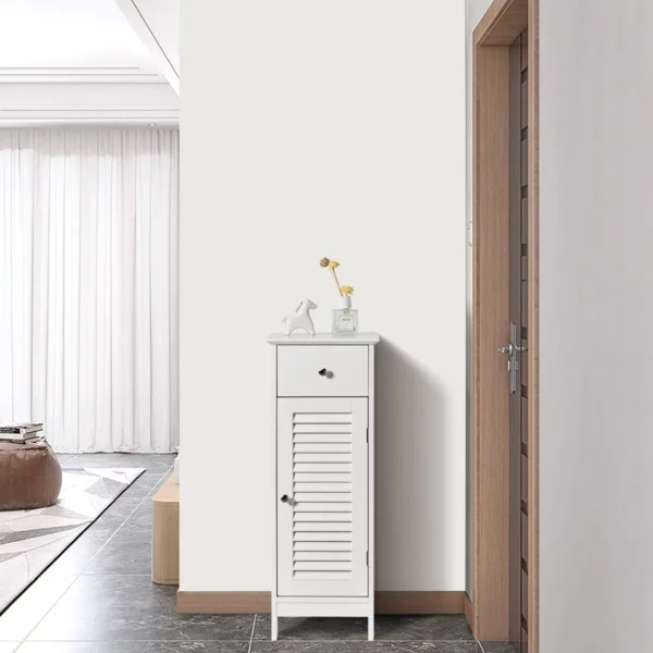 Kopalniška omarica, lesena, bela | 88 x 29 x 32 cm