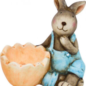 Modri zajček, dekoracija, 12x7x10,5cm, MagicHome | S-8091591