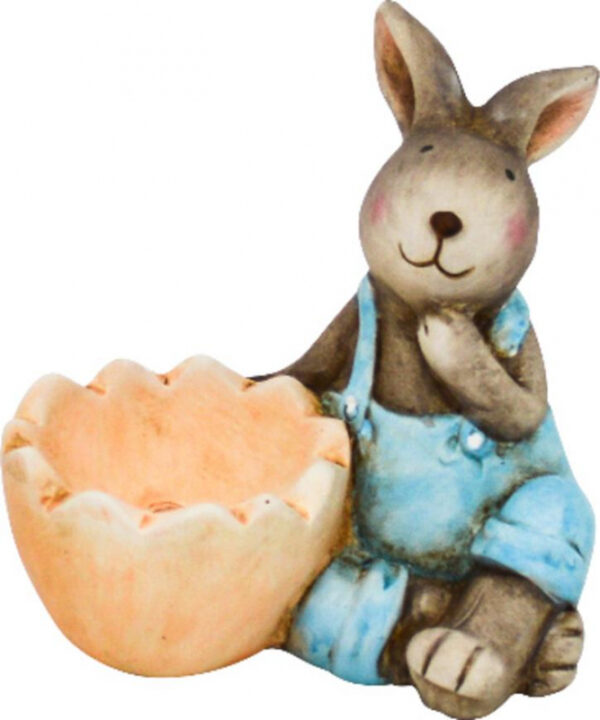 Modri zajček, dekoracija, 12x7x10,5cm, MagicHome | S-8091591