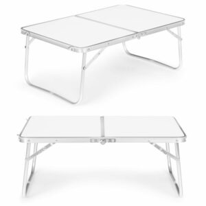 Pohodniška miza, zložljiva, bela | 60 x 40 cm
