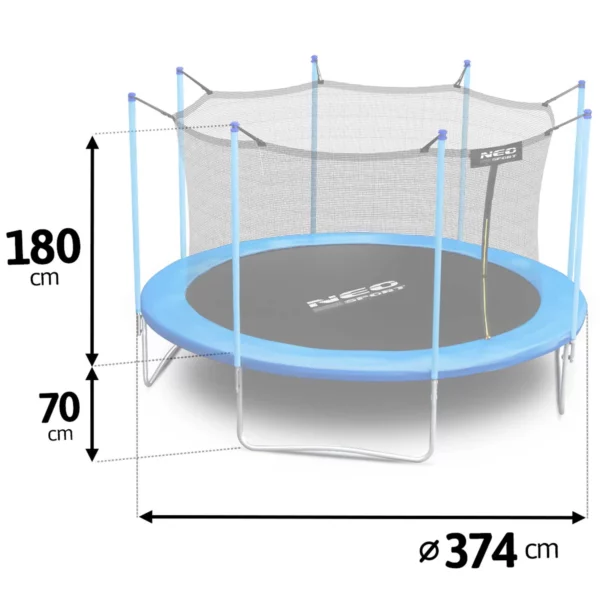Vrtni trampolin, 374 cm, Neo-Sport | NS-12W181