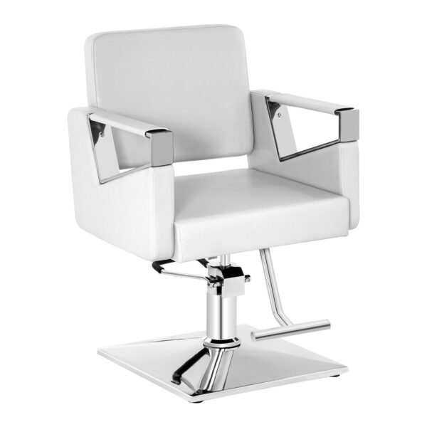 Frizerski stol Bristol brez naslona za noge - bel | Bristol White