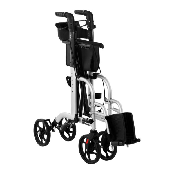 Hodulja in voziček 2 v 1 - srebrna - 136 kg | UNI_ROLL_03 2in1