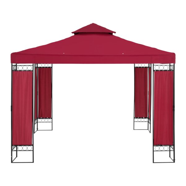 Vrtni šotor - kvadraten ( rdeč) | UNI_PERGOLA_3X3RF