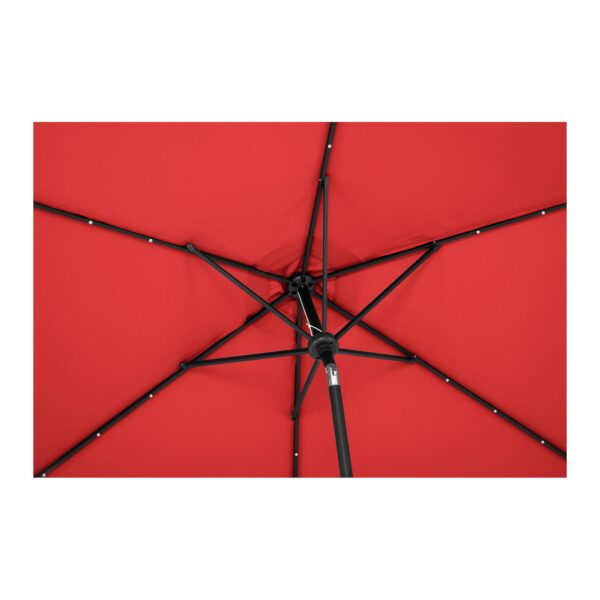 Dežnik za teraso z osvetlitvijo LED (rdeč) - 300 cm | UNI_UMBRELLA_TR300REL