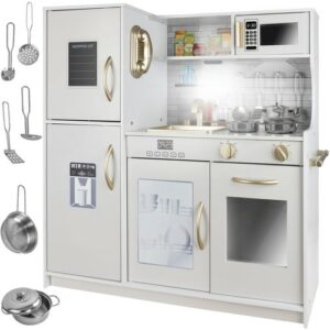 Otroška kuhinja 22117, lesena, kremna | Kruzzel