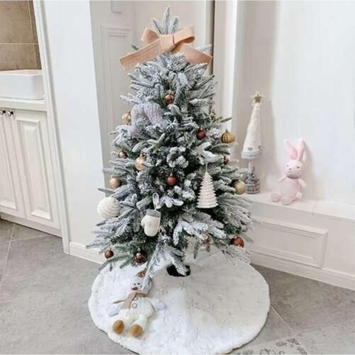 Preproga za božično drevo, snežinke | 78 cm